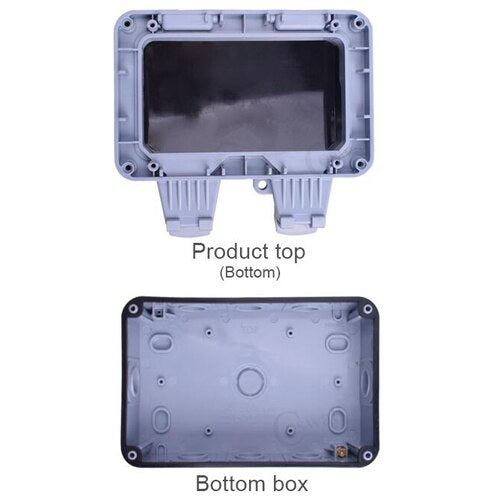 Coswall IP66 Waterproof Outdoor EU Standard Wall Socket With 2 USB Charging Port + 1 Gang 1 Way On / Off Light Switch